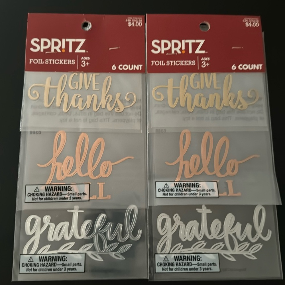 NEW: Foil Stickers - Give Thanks Hello Fall Grateful - Arts Crafts Thanksgiving